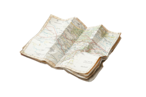 An open map displaying various geographical features and routes in a detailed layout. png