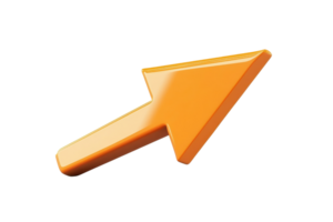 An orange arrow symbol pointing upward, representing direction or navigation. png