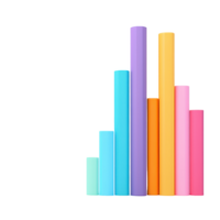 Colorful cylindrical objects arranged in varying heights, creating a visually striking pattern. png