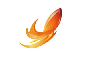 A vibrant, abstract design featuring flames in shades of orange and yellow, symbolizing energy and dynamism. png