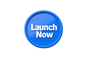 A blue button with the text Launch Now prominently displayed. png