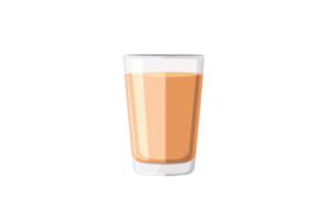 A glass filled with a light brown beverage, showcasing a smooth texture and simple design. png