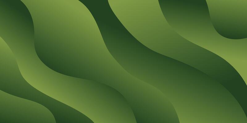 Dark Green Gradient with Dynamic Liquid Abstract Patterns