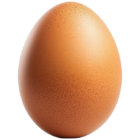realistisch braun Hähnchen Ei im ein minimalistisch Stil gegen ein transparent Hintergrund png
