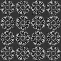 Monochrome seamless abstract pattern on gray background vector