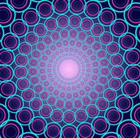 Abstract background of blue and pink colors in the form of a pattern of concentric circles vector
