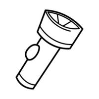 Flashlights in black outline. Clip art for your projects. vector