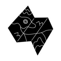 A map in black and white colors. Clip art for your projects. vector