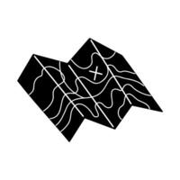 One map in black and white colors. Clip art for your projects. vector