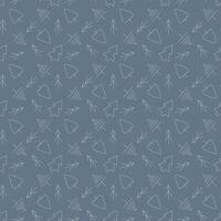 Seamless pattern with conifers color. Doodle illustration. vector