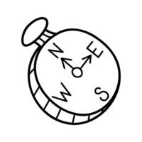 A compass in black outline. Clip art for your projects. vector