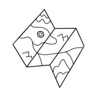 A map in black outline. Clip art for your projects. vector