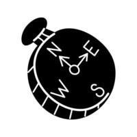 A compass in black and white colors. Clip art for your projects. vector