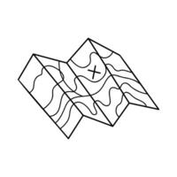 One map in black outline. Clip art for your projects. vector