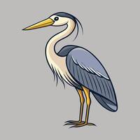 Stylized Bird Illustration Vibrant Beak Colors on Gray. vector