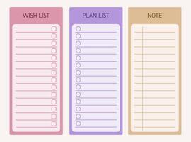 Colorful memo note design set vector