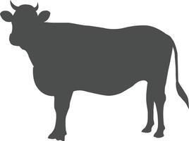 cow monochromatic design vector