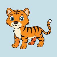 Tiger design with background vector