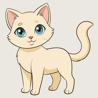 Cute cat design with white background vector