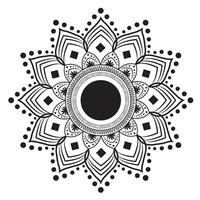Mandala design black and white vector