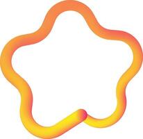 3d fluid rounded star Shape, Abstract 3d rounded star Shape to make your designs stand out vector