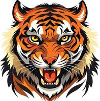 Tiger face design vector