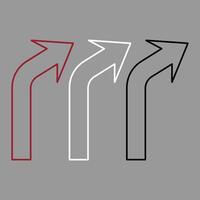 Arrow Line Icon. Indicate Right Sight Arrow Icon. Arrow Vecto Illustration. vector
