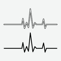 Heartbeat Line Icon. Pulse Icon. Heartbeat Cardiogram. vector