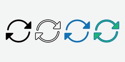 Refresh Icon . Rotate Icon Set. Research Sign. Restart Symbol. vector