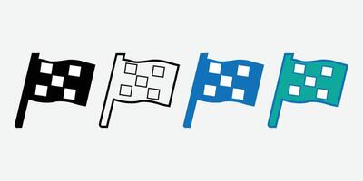Ending Flag Sign. Racing flag icon . race flag icon. Checkered racing flag icon. Race Ending Flag Icon. vector