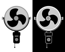 Illustration of Similar black and gray fan design with a slightly different base. vector