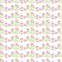 Easter seamless pattern of delicate spring flowers vector