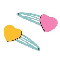 Kid hair clip with a heart. vector
