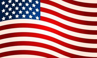 American flag fragment wavy background for US national day celebration and inauguration vector