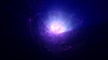 A vivid purple sphere of light radiates from the center, creating a captivating abstract design. Ideal for creative, spiritual, or energy-focused visuals video