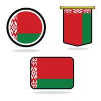 Belarus set of flag banner Belarus flag with white background illustration design Belarus independence day banner design vector