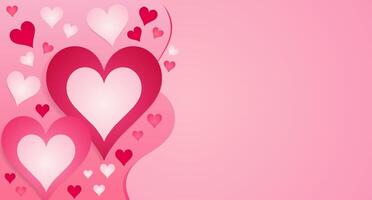 Bright creative background with hearts and space for text. vector