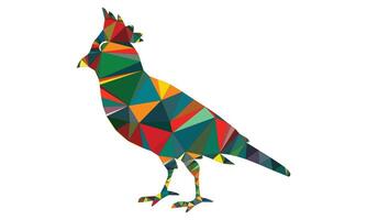Colorful Polygonal Bird Design Perfect for Modern Graphic Projects vector