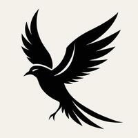 Dynamic falcon silhouette in swift motion vector