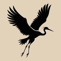 Falcon silhouette slicing through the clouds vector