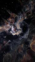 Exploring the vibrant clouds and stars in a distant cosmic nebula video