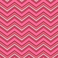 A seamless pink and red geometric zigzag pattern in a vintage and retro style. Valentine's day and love concept. vector