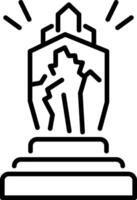 Ice sculpture icon in outline style vector