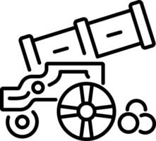 A line style icon of tsar cannon vector