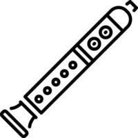 A linear style icon of a flute vector