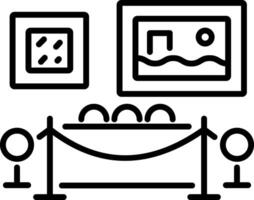 Art gallery icon in line style vector