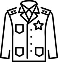 Soviet uniform icon in outline style vector