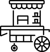 Food stall icon in outline style vector