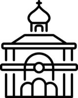 A line style icon of a russian church vector