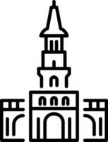 A linear icon of suyumbike tower vector